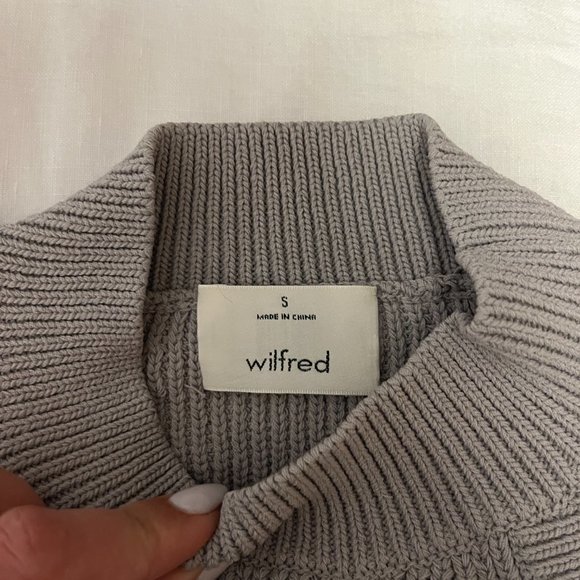 Wilfred Gray Crevier Knit Crop Top - Picture 2 of 3